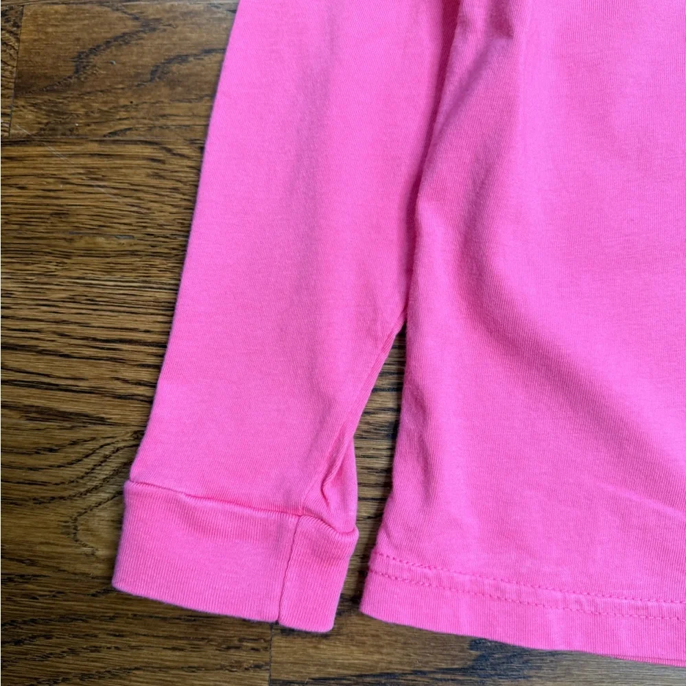 Mustard & Ketchup Kids Girls Pink Long Sleeve Shirt Ballet Shoe Graphic Tee Sz M